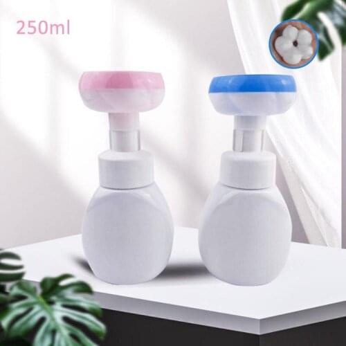 250ml Liquid Soap Dispenser Foam Bottle Flower Shape Foam Empty Bottle Plastic Bottle Shower Gel Bottle Reusable Home Storage