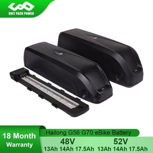 Halilong eBike Battery 52V 48V 17.5Ah 14Ah 13Ah 12Ah With Genuine Samsung/LG 18650 Li-ion Cell for 1000W 750W 500W 350W Motor
