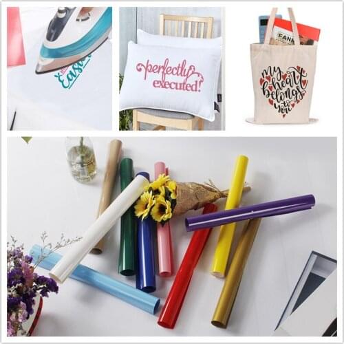 SUNICE Glossy PVC Material Heat Transfer Vinyl Film Transfer Machine Film DIY Home Decor Heat Press 5 Sheet A4 Size Pack Bag