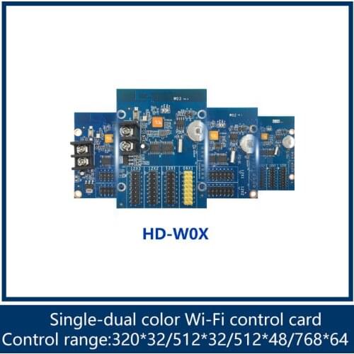 HD-W00 W02 W03 W04 Wi-Fi Single-dual Color LED module controller, Control range: 320 * 32 / 512 * 32 / 512 * 48 / 768 * 64
