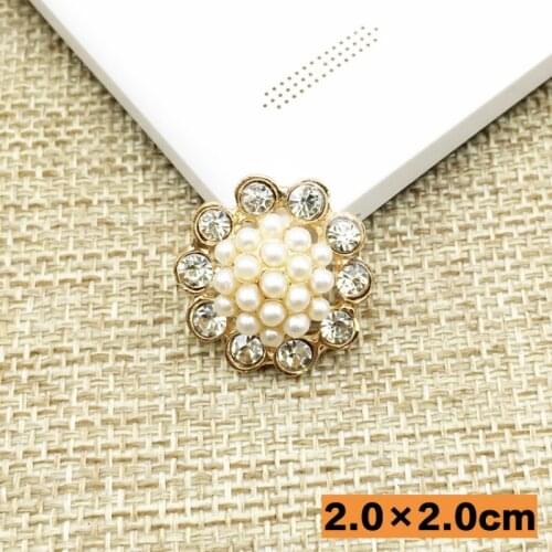 Hot Sale free shipping wholesale 20pcs Wedding diamond Button rhinestones with pearls Button DIY hair garment Accessories YF75