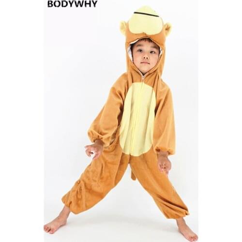 Monkey Costume Headgear Jumpsuit Outfits Hallow Lovely Dress Cosplay Party Boys Girls Kids Clothes Performance Set Chrismas Gift
