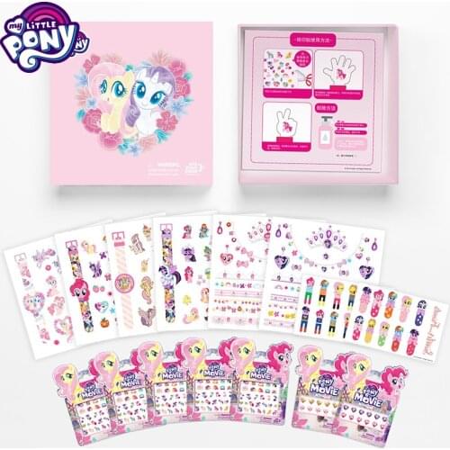 My Little Pony Nail Sticker for Children Baby Kids DIY Cartoon Sofia Anna Elsa Tattoo Sticker Toys Birthday Christmas Gift