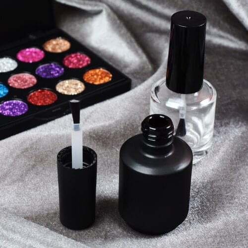 New 5 Pieces 15ml Glass Nail Polish Bottles Empty Refillable Nail Polish Bottle Containers With Brush Cap For Nail Art Sample
