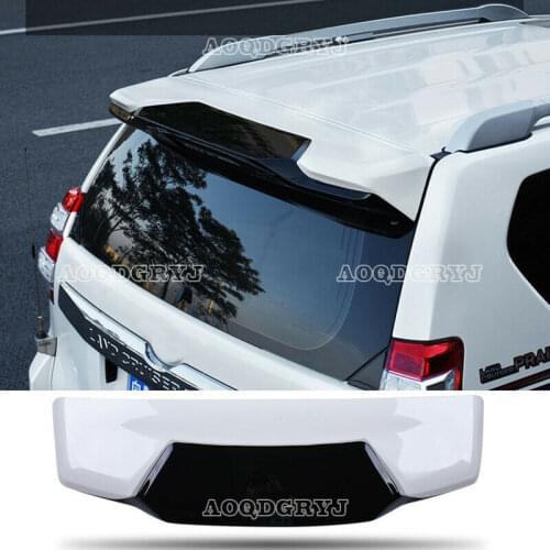 Painted White+black Rear Spoiler Wing Fit For Land Cruiser Prado FJ150 2018-2020 Car modification
