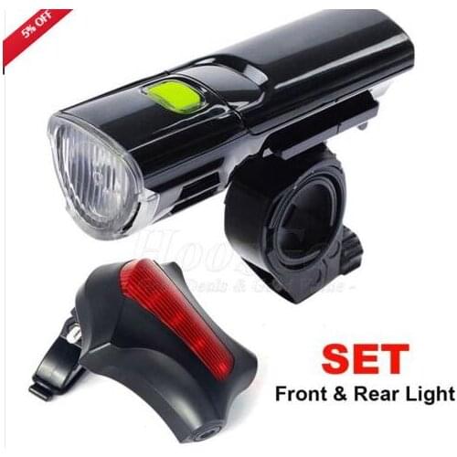 MTB Road Bike Bicycle Cycling Head Front Lights Back Light Laser Rear Lamp - Front Light Or Rear Light Or Both Optional Black