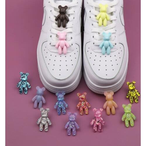 Hot Sale Multiple Combinations Shoes Croc Charms Cute Cartoon Bear Shoes Decorations 3 D Shoes Accessories For Force 1 Shoes