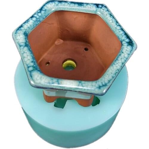 PRZY Hexagon Concrete Planter Molds Concrete Flower Pot Making Mould Polygonal DIY Silicone Clay Plaster Resin Molds Craft