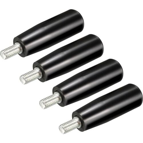 Uxcell 4Pcs Revolving Handwheel Machine Handle M8 Male Threaded Stem for Milling Machine