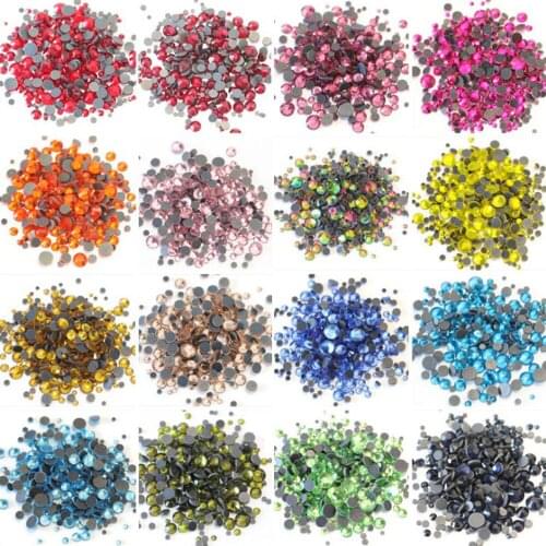 Hot sale High quality Mix size Rhinestone Crystal AB 1000pcs/lot Hotfix Rhinestones use for DIY Bags Garment Shoes free shipping