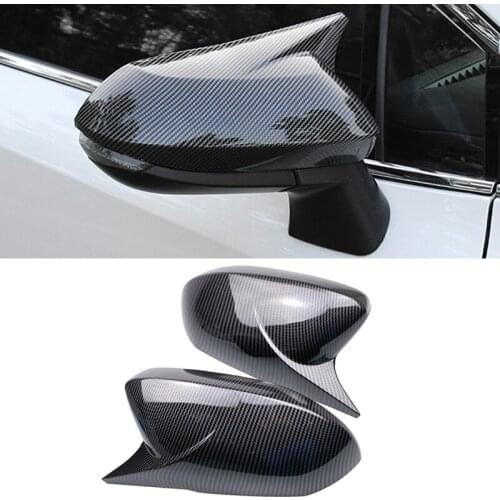 Carbon Fiber Car Rearview Mirror Cover Door Side Wing Mirror Caps Trim Shell for Toyota Corolla 2020