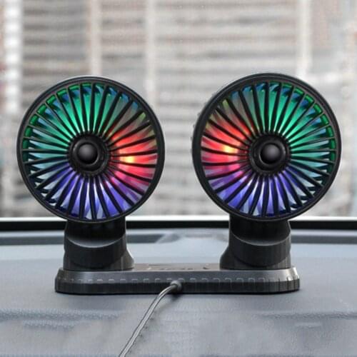F404D USB Car Fan for Dashboard Air Circulation Fans ABS Three Speeds 12V-24V Summer Cooling Fan High Airflow Fan