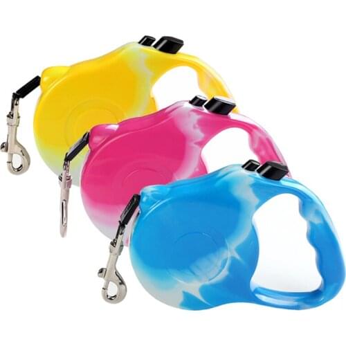 Retractable Dog Leash Training Pet Puppy Extending Traction Rope Walking Leashes Adjustable Dog Collar For Small Medium Dogs