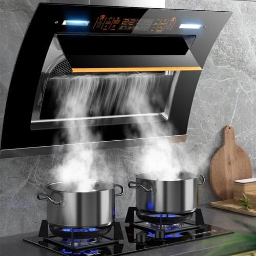 CXW-298-C3 Dual Motor Automatic Cleaning Range Hood Wall-mounted Range Hood Home Kitchen Side Suction Type Oil Absorption