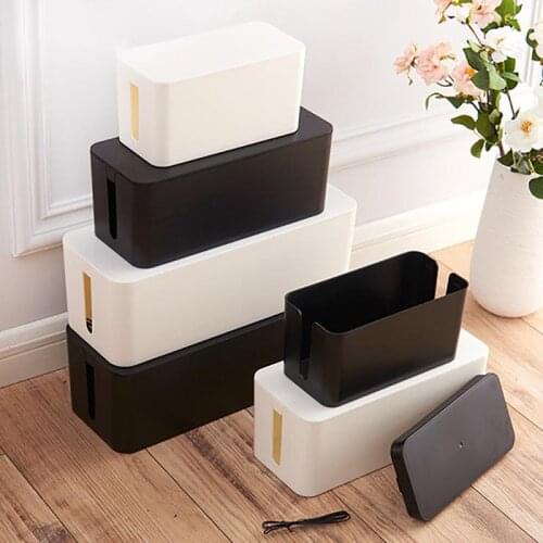 Wire Storage Box Plastic Cable Storage Box Anti Dust Charger Socket Organizer Network Line Storage Bin Household Necessities