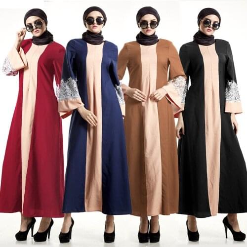 Women New Muslim Dress Cardigan Robe Abaya Muslim Maxi Dress Casual Kaftan Long Dress Islamic Clothing Caftan Marocain SL1119