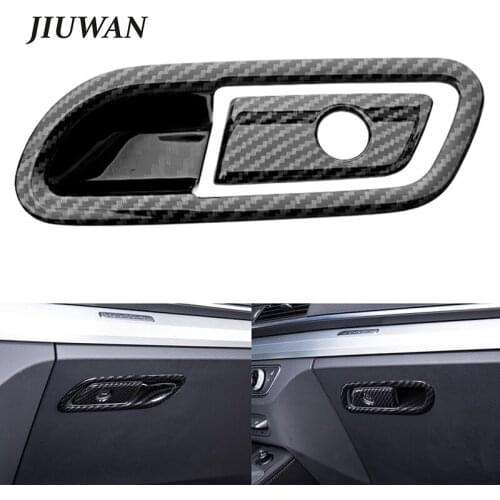 1pc Car Copilot Seat Passenger Compartment Switch Cover Frame Trim for Audi Q5 FY 2017-2020 Front Seat Storage Box Handle Strim