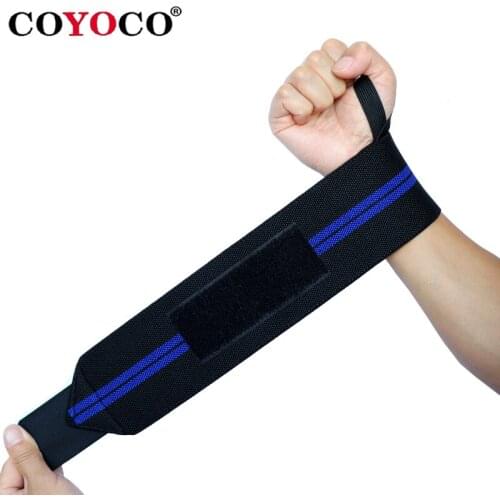 1 Pcs Adjustable Wristband Wrist Support Brace COYOCO Brand Professional Sports Weightlifting Wristbands Wrist Protect Blue