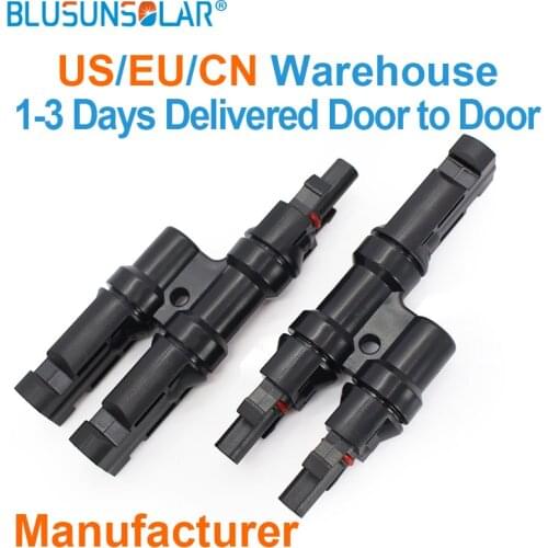 10 Pairs TUV IP67 Solar PV PV Branch Connectors T Branch 2 To 1 Connector Male Female Adapter For Solar Connector TF0162Solar