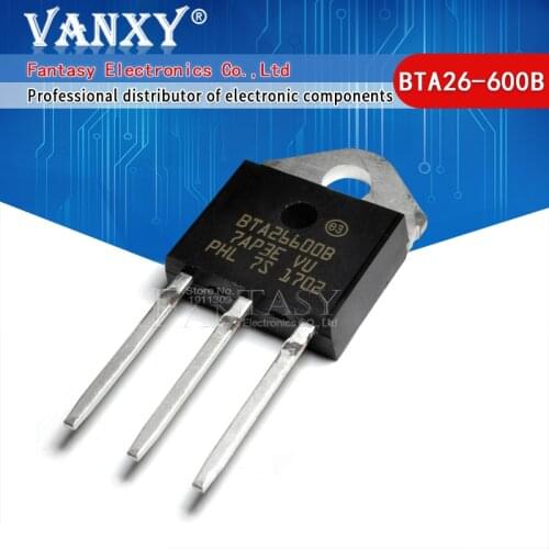 5PCS BTA26-600B TO-3P BTA26600B TO3P BTA26-600 new and original IC