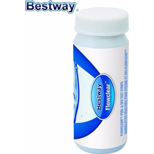 58247 Bestway 5-in-1 Ideal Solution For Pool & Spa Water pH Tester Residual Chlorine Alkalinity Inspector 50 Pcs 18-Month Life