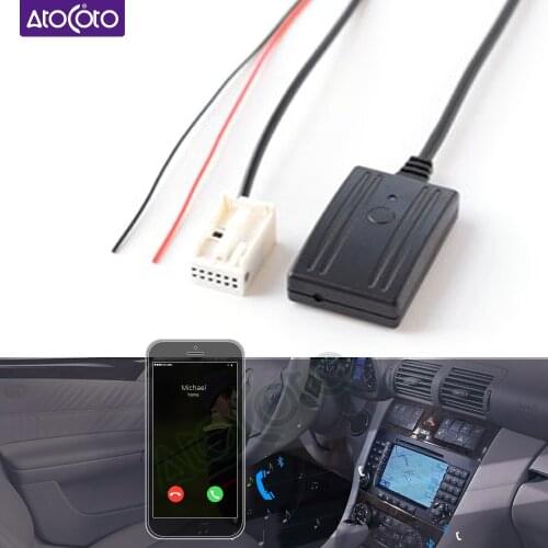 Bluetooth5.0 Car Kit Phone Call Handsfree 12Pin AUX Adapter for Mercedes Audio 20 50 Comand APS Radio Wireless Receiver Input