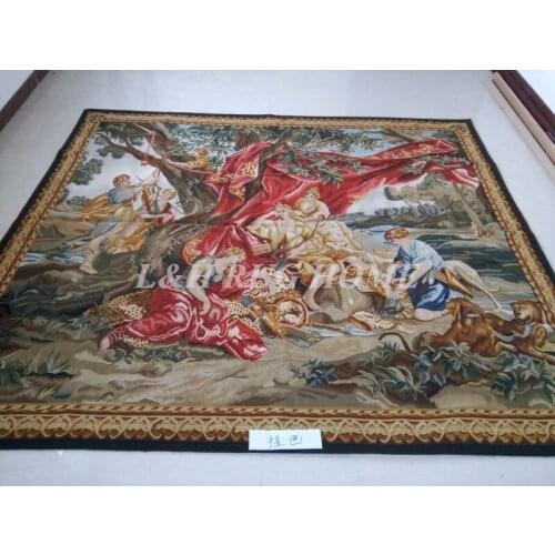 Free shipping 100% Woolen Aubusson Tapestry Gobelin carpet 100% handmade Tapestry Museum Collection Item Do Not Miss