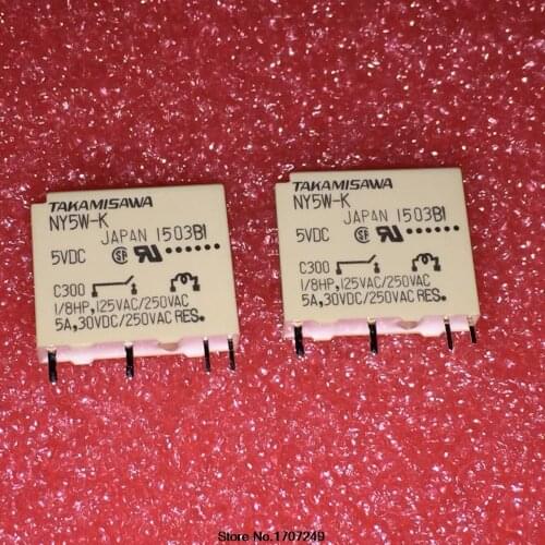 Free Shipping 100PCS 100% new original relay NY5W-K 5A/4PIN/5V
