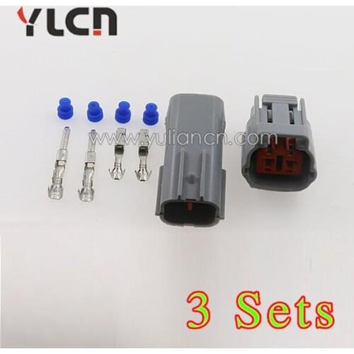 Free shipping 3 Sets Kits 2 Pin Way Brand Waterproof Seal Electrical Wire Connector For Car Plugs Set Free Shipping