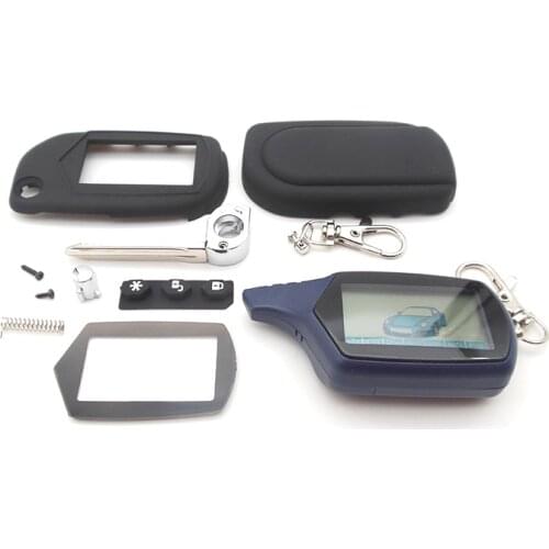 B9 uncut case with B9 key fob keychain remote controller for starline B9 two way auto car alarm free shipping