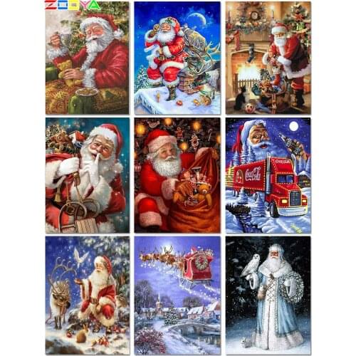 Zooya Diamond Painting Christmas Full Square/Round Diamond Embroidery Christmas Tree Home Decoration Mosaic Santa Claus Bea Sd5