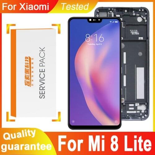 100% Tested 6.26'' Display Replacement For Xiaomi Mi 8 Lite LCD Touch Screen Digitizer Assembly For Xiaomi Mi8 Lite Display