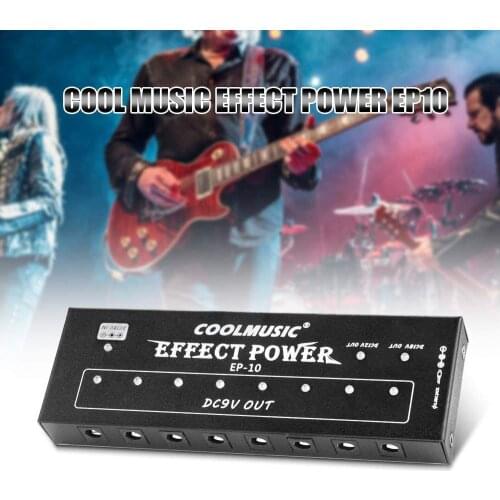 Coolmusic EP-10 10 Isolated 9V DC 12V/18V Guitar Pedal Power Supply