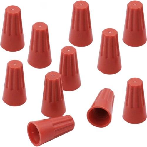 Electrical Wire Cap Terminal Blocks 500PCS Ribbed Cap Bulk 500Pcs/Set Easy To Use Orange 22-14 Gauge Wire Twist Connectors Nuts