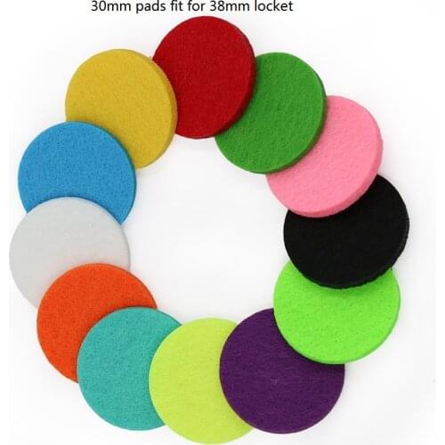 20pcs 30mm Felt Pads Fit For 38mm Aromatherapy Essential Oil Diffuser Perfume Locket