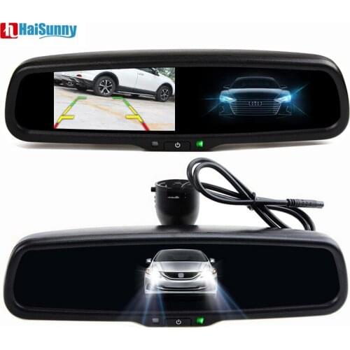 HaiSunny HD 4.3'' Clear mirror electronic auto-dimming interior mirror support Volkswagen Nissa Toyota Ford Honda Hyundai Kia