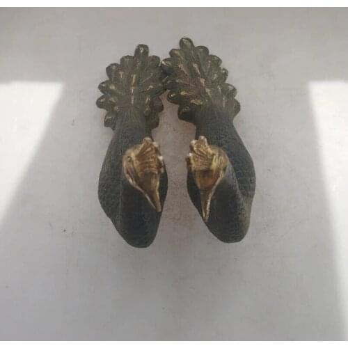 Collection chinese Handmade old bronze Gilt Peacock statue, Home Decoration antique sculpture