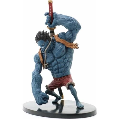 Classic Anime One Piece Top Fighting Action Doll Blue Nightmare Luffy Toy Model Decoration Childrens Gifts Collectibles Unisex