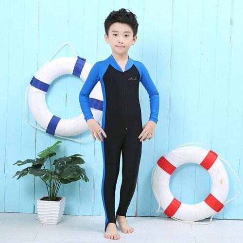 Summer Three Colors Boys and Girls Swimming Diving Suit Child Swimming Snorkeling Water Sports Sunscreen Diving Suit Wetsuits