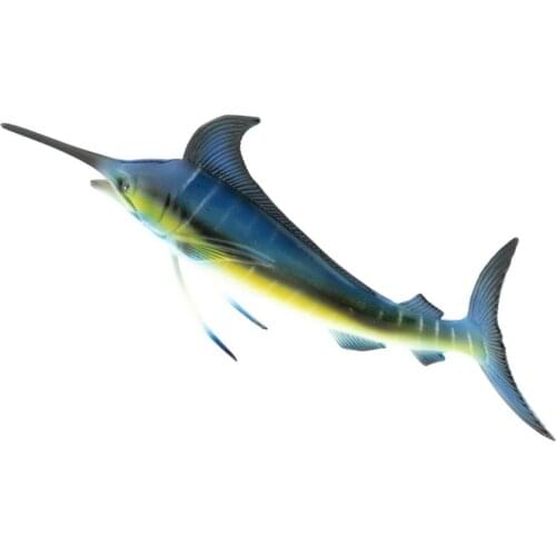 Gresorth 6 inch 3D Fake Plastic Sailfish Model Dispaly Artificial Marine Animals Decoration Early Education Props