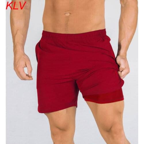 Mens Summer Sports Quick Dry 2 In 1 Shorts Running Athletic Quick Dry Beach Pants Fitness Workout Side Split Sweatpants