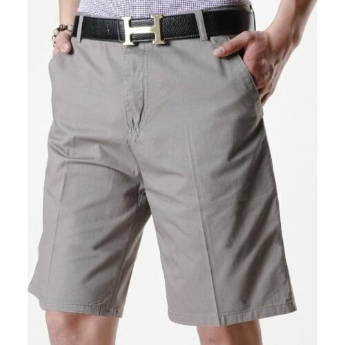 New Fashion 100% Cotton Summer Shorts Men Casual Wear Khaki Grey Shorts Mens Short Pants Comfortable Muti Pockets Cargo Shorts