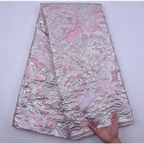 Newest African Lace Fabric 2020 High Quality Embroidered Gilding Lace French Tulle Lace Fabric For Nigerian Wedding Dress S1845