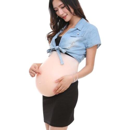 New New 4600g Silicone Pregnant Tummy Belly Artificial Twins Babies 8-10 Months Shapewear Womens Plus Size Body Shaperwear