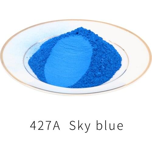 Pigment Mineral Mica Powder Type 427A 50g for Dye Colorant Soap Automotive Arts Crafts DIY Sky Blue Pearl Powder Acrylic Paint