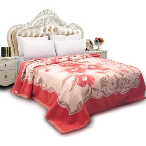 Luxury Super soft blanket 100% wool blankets throws Fleece bed mat flat sheet blanket for travel Chinese woolen bed cover