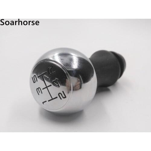 Soarhorse For Peugeot 106 206 306 406 107 207 307 407 Stainless Steel Manual Gear Shift Knob 5 Speed For Citrioen c2 c4 c5 c3-xr
