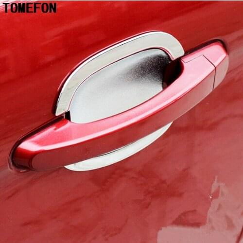 TOMEFON For Toyota Camry 2007 2008 2009 2010 2011 ABS Chrome Outer Side Door Handle Cup Bowls Decoration Cover Trims 4pcs