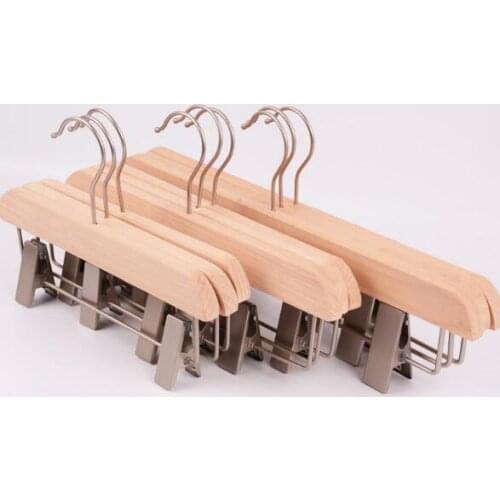 50pcs/lot fast shipping Adult and child hanger wood clothes hangers for pants rack wooden hanger pant clip