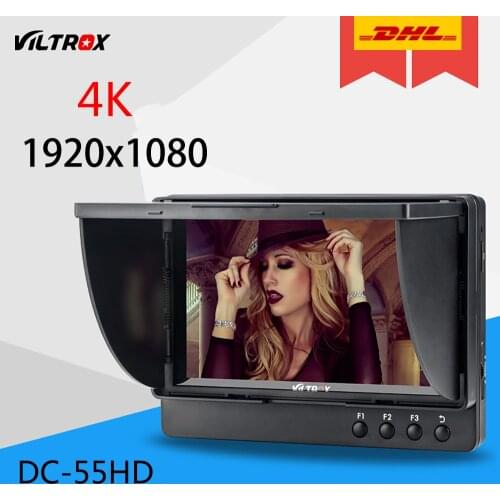 Viltrox DC-55HD 5.5'' 4K 1920x1080 IPS HD LCD Camera Video Monitor Display HDMI AV for Canon Nikon SONY DSLRI 4k Monitor Field